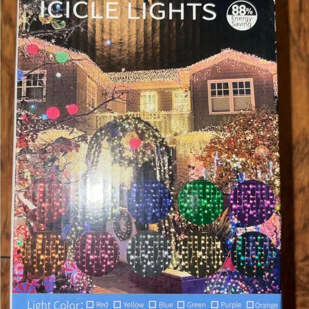 Icicle Christmas Lights 8 Motion Effects Waterproof 320 LED 29.4 Ft